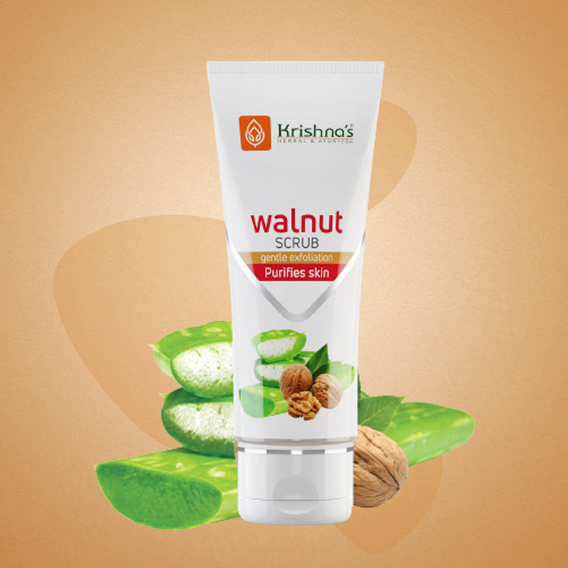 Krishna'S Herbal & Ayurveda Aloevera Walnut Scrub