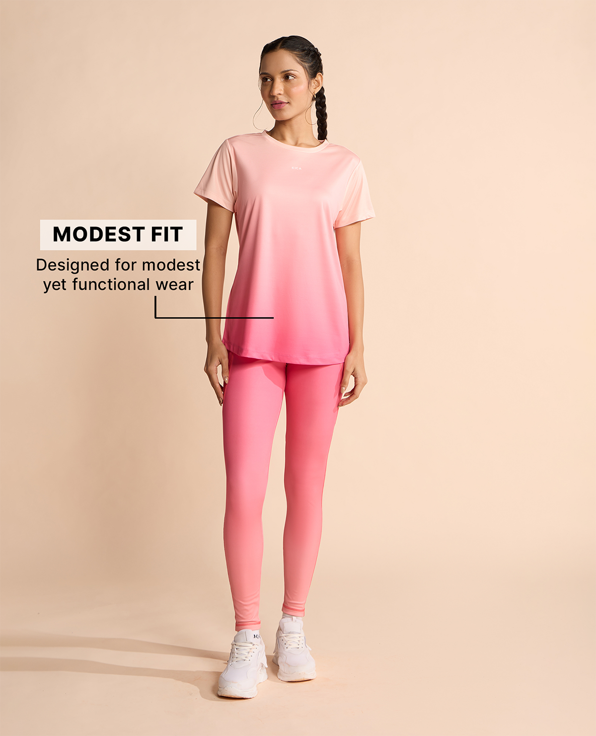 Training Active Tunic Tshirt Ombre Pink
