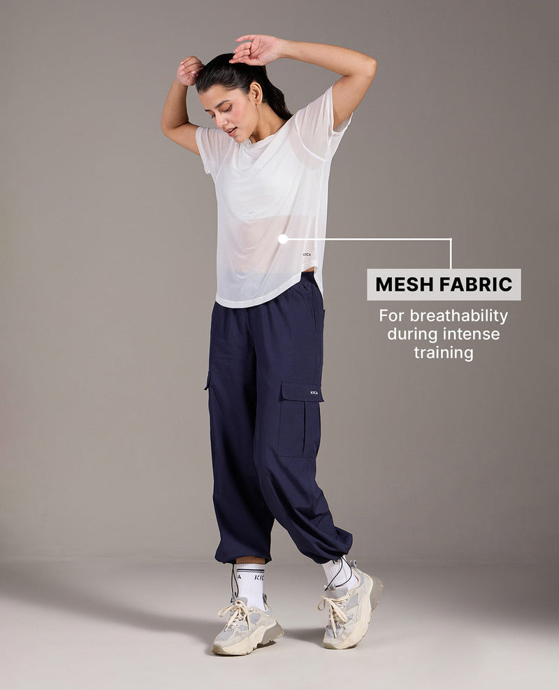 Kica Quick Dry Mesh Sporty Top White
