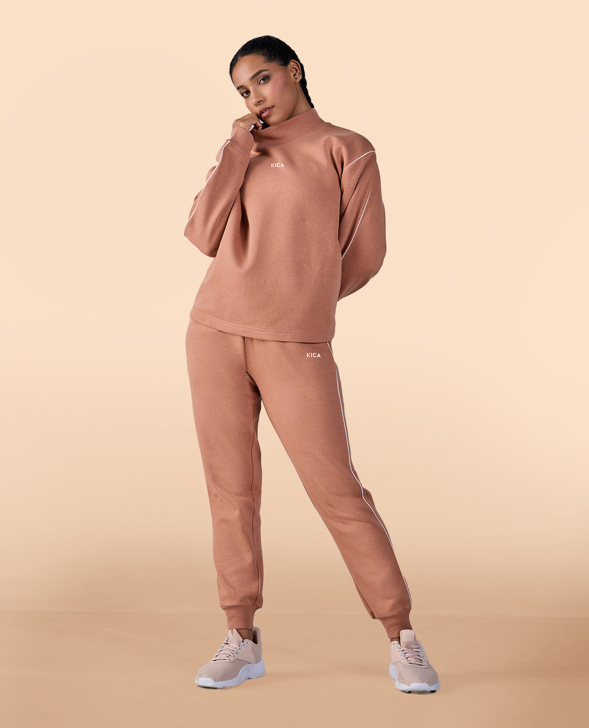 Fleece Oversized Sweatshirt Brown