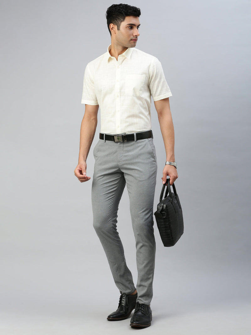 Men Cotton Rich Shirt Cream Celebrity