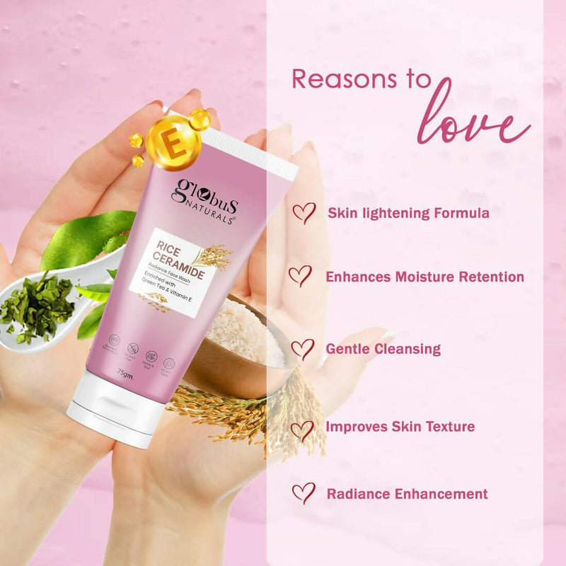 Globus Naturals Rice Ceramide Radiance Face Wash