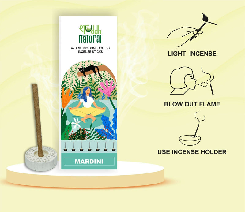 Shuddh Natural Lemongrass & Eucalyptus Bambooless Incense Sticks