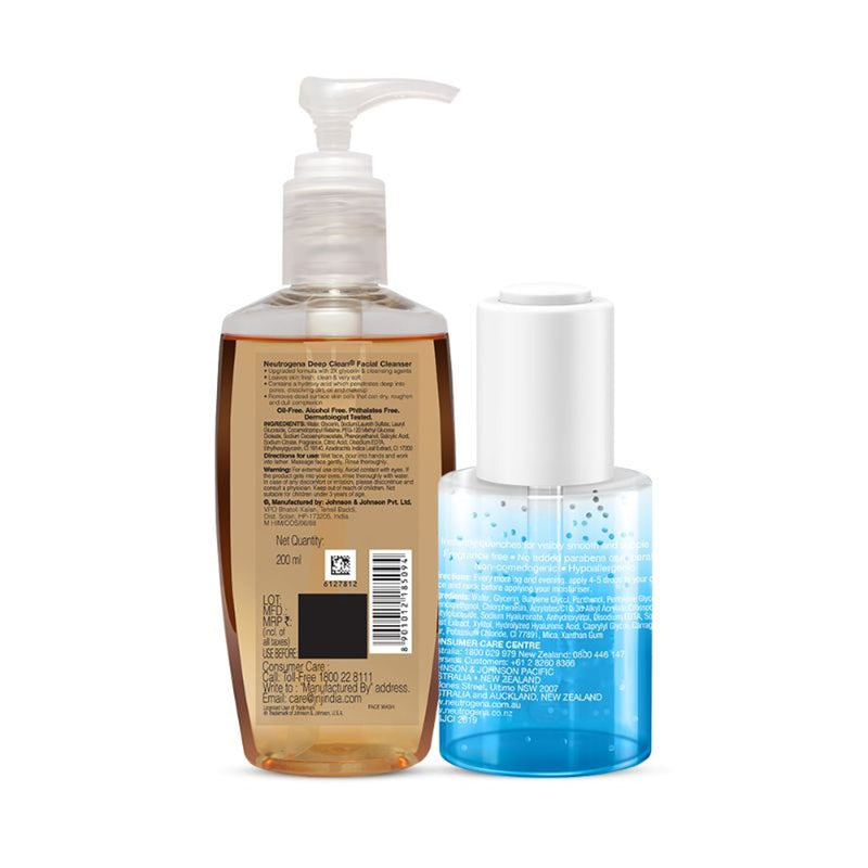 Neutrogena Deep Clean and Hyaluronic Acid Serum Combo