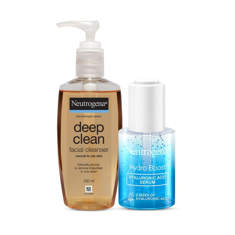 Neutrogena Deep Clean and Hyaluronic Acid Serum Combo