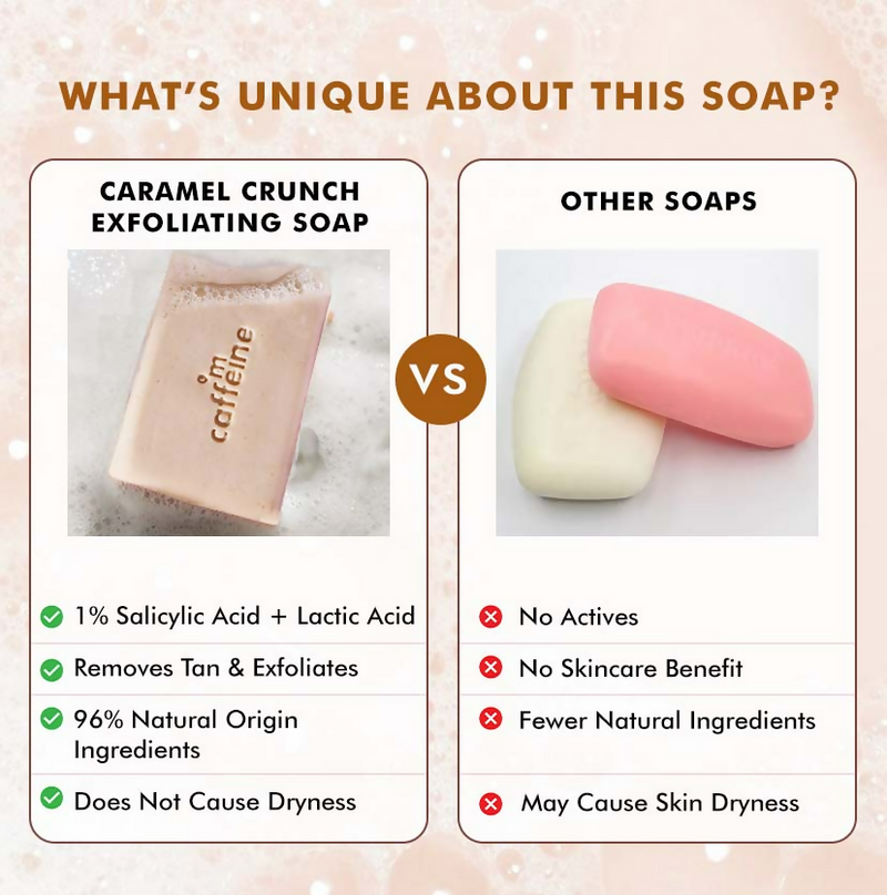 mCaffeine Caramel Crunch Exfoliating Soap