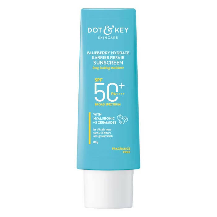 Dot & Key Blueberry Hydrating Barrier Repair Face Sunscreen SPF 50+,PA++++ With Hyaluronic & 5 Ceramides