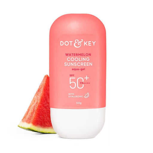 Dot & Key Watermelon Hyaluronic Cooling Sunscreen In-Vivo Tested SPF 50 PA+++| For Moisturized Skin | UV + Blue Light Protection| Lightweight | No White Cast | Boosts Vitamin D Absorption I Quick Absorbing | 30g