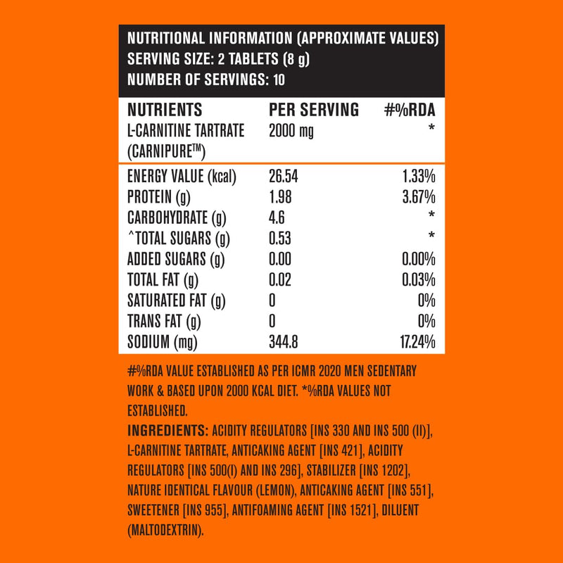 Fast&Up L-Carnitine Advanced Effervescent Tablets