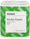 Solimo 2-Ply Kitchen Paper Towels 4 Rolls 240 Pulls Soft & Absorbent