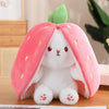 Niku Reversible Bunny Plush Toy for Kids - Pink Strawberry/Carrot Shape