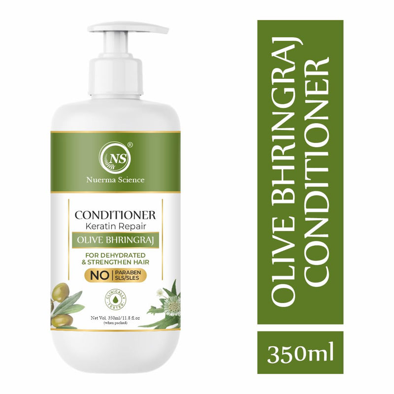 Nuerma Science Keratin Repair Olive Bhringraj Hair Conditioner for Dehydrated & Strengthen Hair