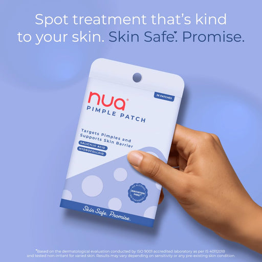 Nua Pimple Patch | 36 Hydrocolloid and Salicylic Acid Patches | Absorbs Oil, Prevents Scarring | Overnight Treatment | For All Skin Types | Acne Patches for Face