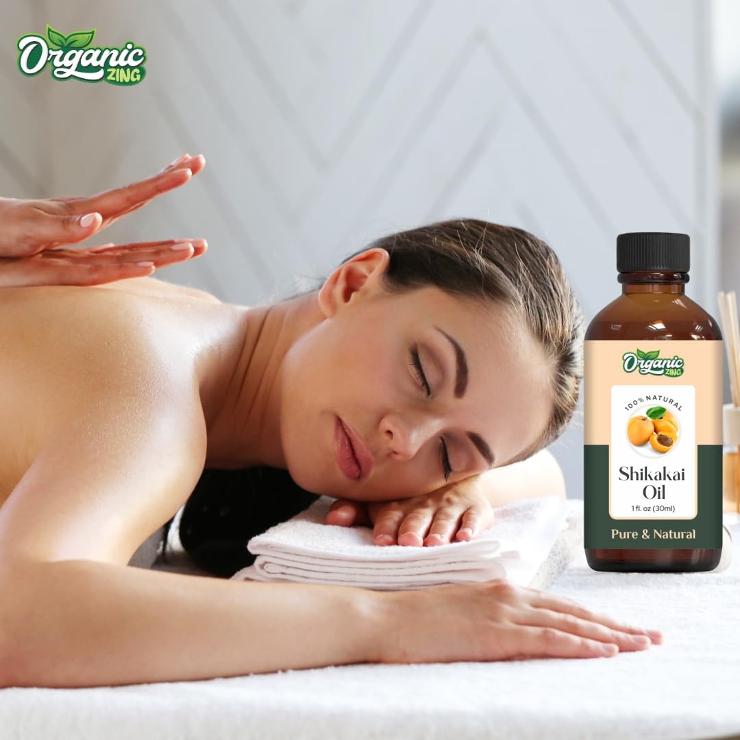 Organic Zing Shikakai (Acacia concinna) Oil | Pure & Natural Essential Oil for Haircare & Massage