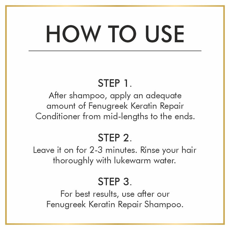 Nuerma Science Keratin Repair Fenugreek Hair Conditioner for Stronger, Thicker & Non-Frizzy Hair