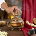 Sanchi Brass Incense Burner Dhoop Holder for Home and Office Decor