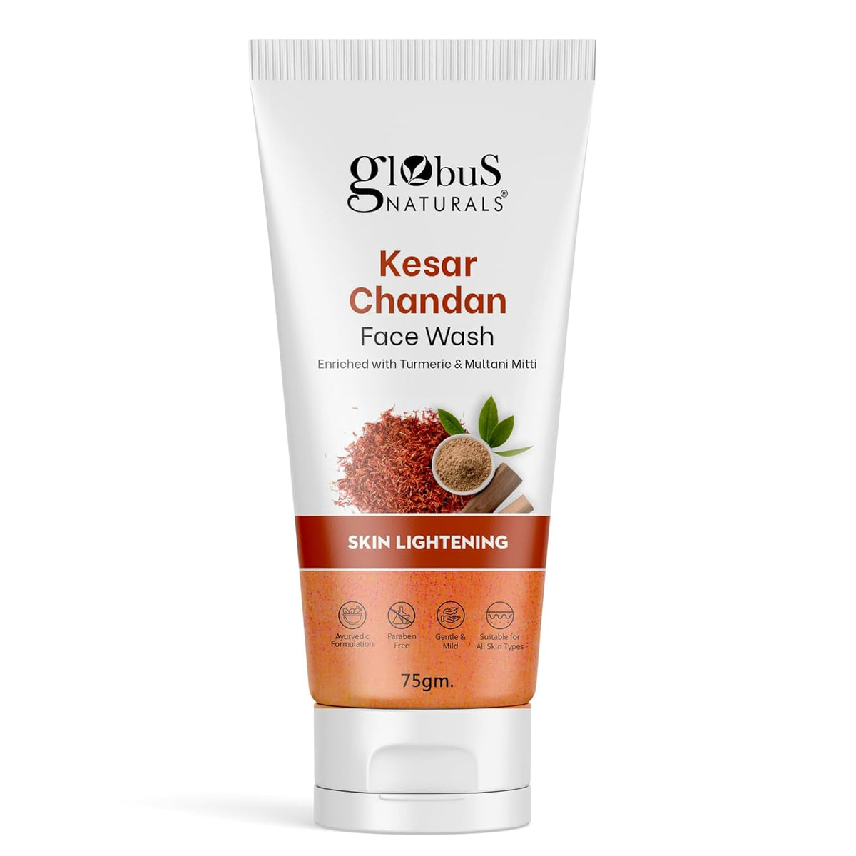 Globus Naturals Kesar Chandan Skin Lightening & Tan Removal Face wash