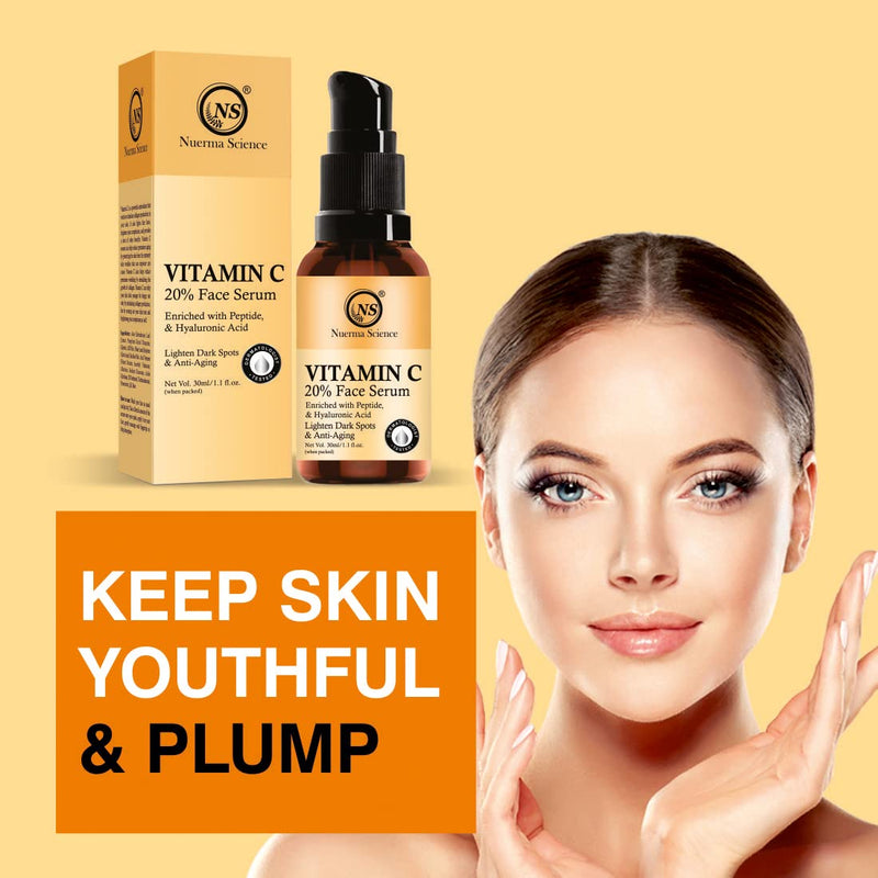 Nuerma Science 20% Vitamin C Face Serum | Brightens & Revitalizes Skin