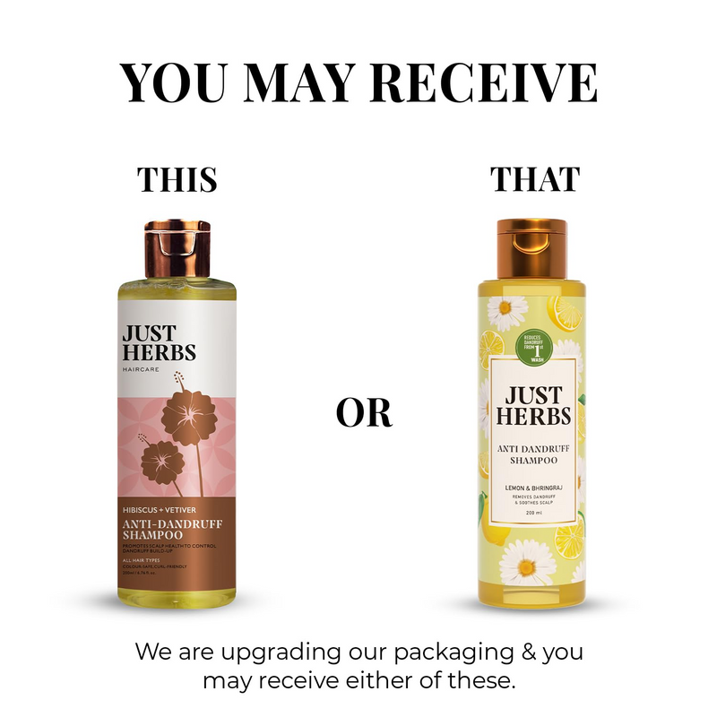 Just Herbs Ayurvedic Dandruff Control Soya Protein Shampoo