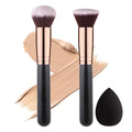 Multicolor Makeup Brush Set with Blender - 3 Pcs