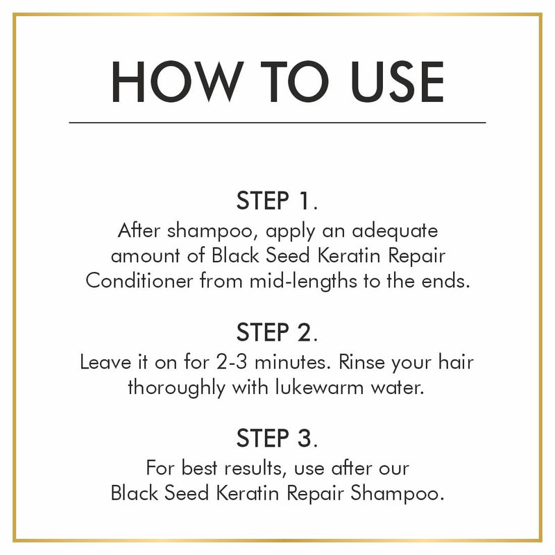 Nuerma Science Keratin Repair Black Seed Hair Conditioner to Deep Cleanse, Heat Repair & Hair Fall Control