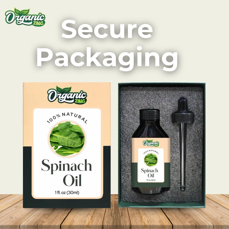 Organic Zing Spinach (Spinacia Oleracea) Oil | Pure & Natural Essential Oil for Aroma, Diffusers, Skincare & Haircare