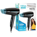Vega U Style 1600W Foldable Hair Dryer with Cool Shot, Black