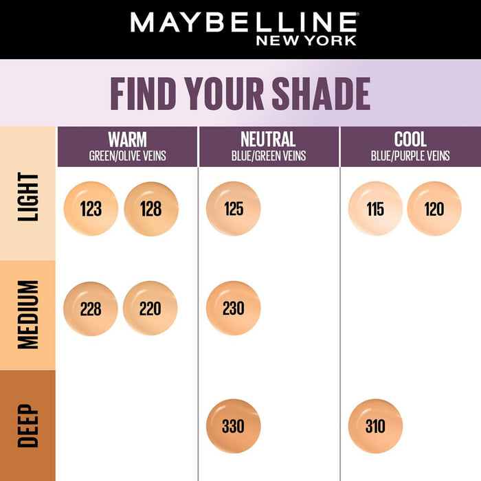 Maybelline New York Super Stay Lumi Matte Liquid Foundation, 30 HR Long Lasting yet Lightweight, 228, 35ml