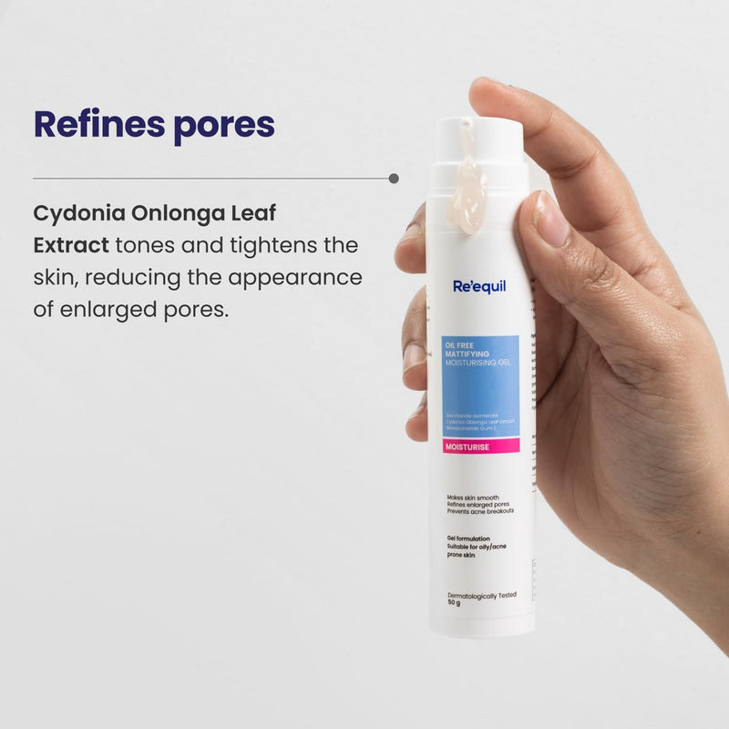Re'equil Oil Free Mattifying Moisturizer, Boosts Hydration, Refines Enlarged Pores