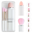 SKINPLUS 8-in-1 Portable Makeup Brush Set with Sponge and Retractable Tools