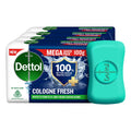 Dettol Fresh Bath Soap 100g, 4-Pack, Odor Protection