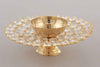 Crystal Akhand Diya Brass Oil Lamp for Home Office Decor Gifts
