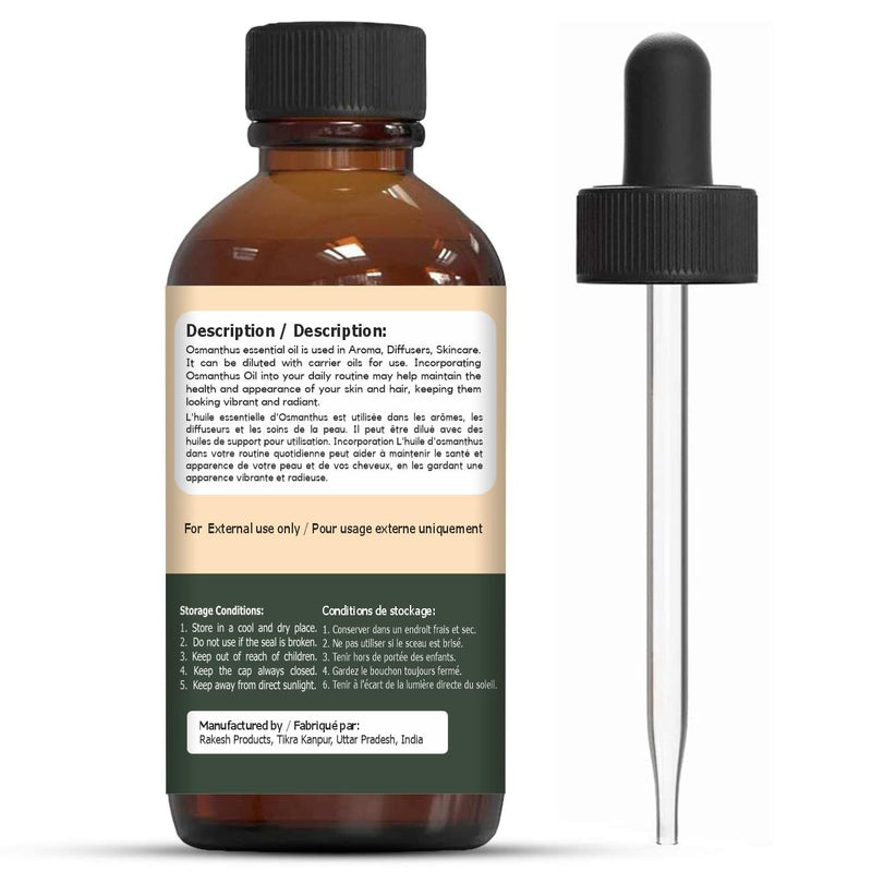 Organic Zing Osmanthus (Osmanthus fragrans) Oil | Pure & Natural Steam Distilled Essential Oil for Aroma, Diffusers & Skincare