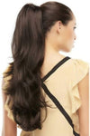 Pema Hair Extensions And Wigs Synthetic Hair Clutcher Hair Extension (Brown, 18 Inch)