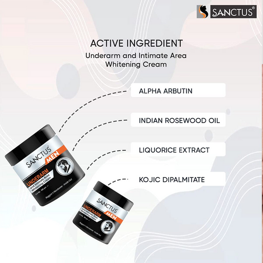 SANCTUS Underarm & Intimate Area Whitening Cream For Men