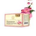 Khadi Natural Ayurvedic Rosewater Soap Pack of 5 625g Hydrating & Nourishing