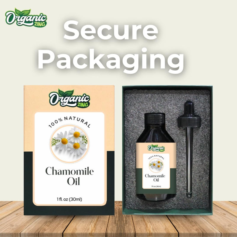 ORGANIC ZING Chamomile (Matricaria chamomilla) Oil | Pure & Natural Essential Oil for Skincare, Hair Care, Aroma & Diffuser