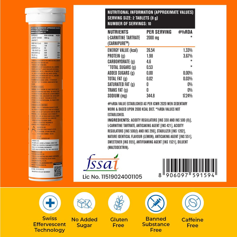 Fast&Up L-Carnitine Advanced Effervescent Tablets