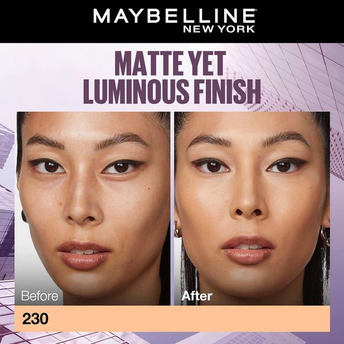 Maybelline New York Super Stay Lumi Matte Liquid Foundation, 30 HR Long Lasting yet Lightweight, 228, 35ml
