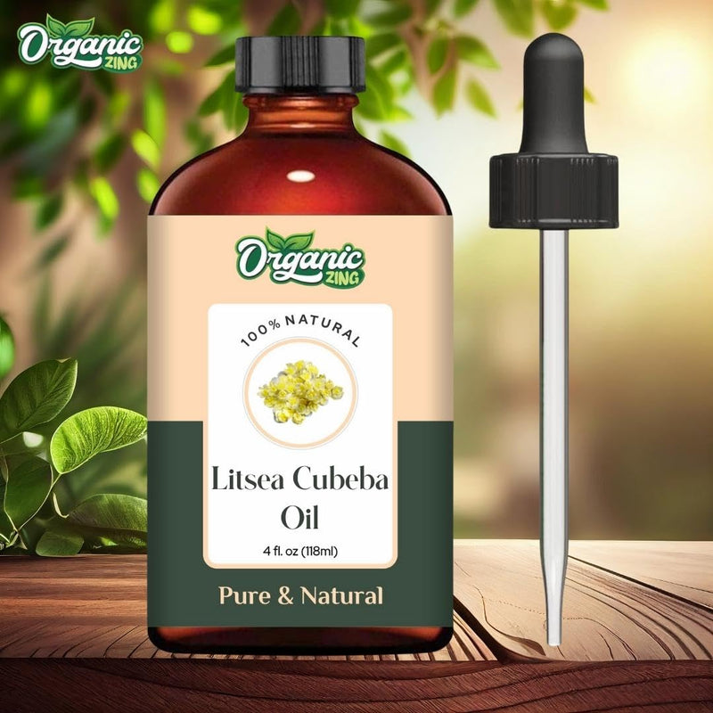 Organic Zing Litsea Cubeba Oil | Pure & Natural Essential Oil for Aroma & Diffusers
