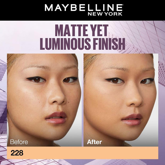 Maybelline New York Super Stay Lumi Matte Liquid Foundation, 30 HR Long Lasting yet Lightweight, 228, 35ml