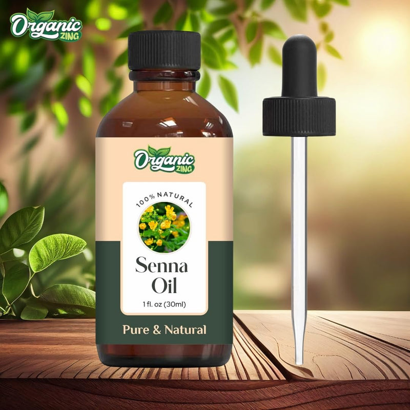 Organic Zing Senna (Cassia Senna) Oil | Pure & Natural Carrier Oil for Skincare & Haircare