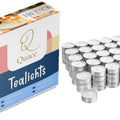 Quace Wax Tealight Candles Set of 100 (White Unscented)