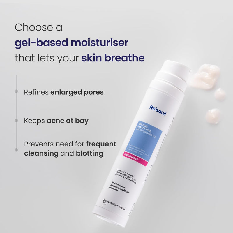 Re'equil Oil Free Mattifying Moisturizer, Boosts Hydration, Refines Enlarged Pores