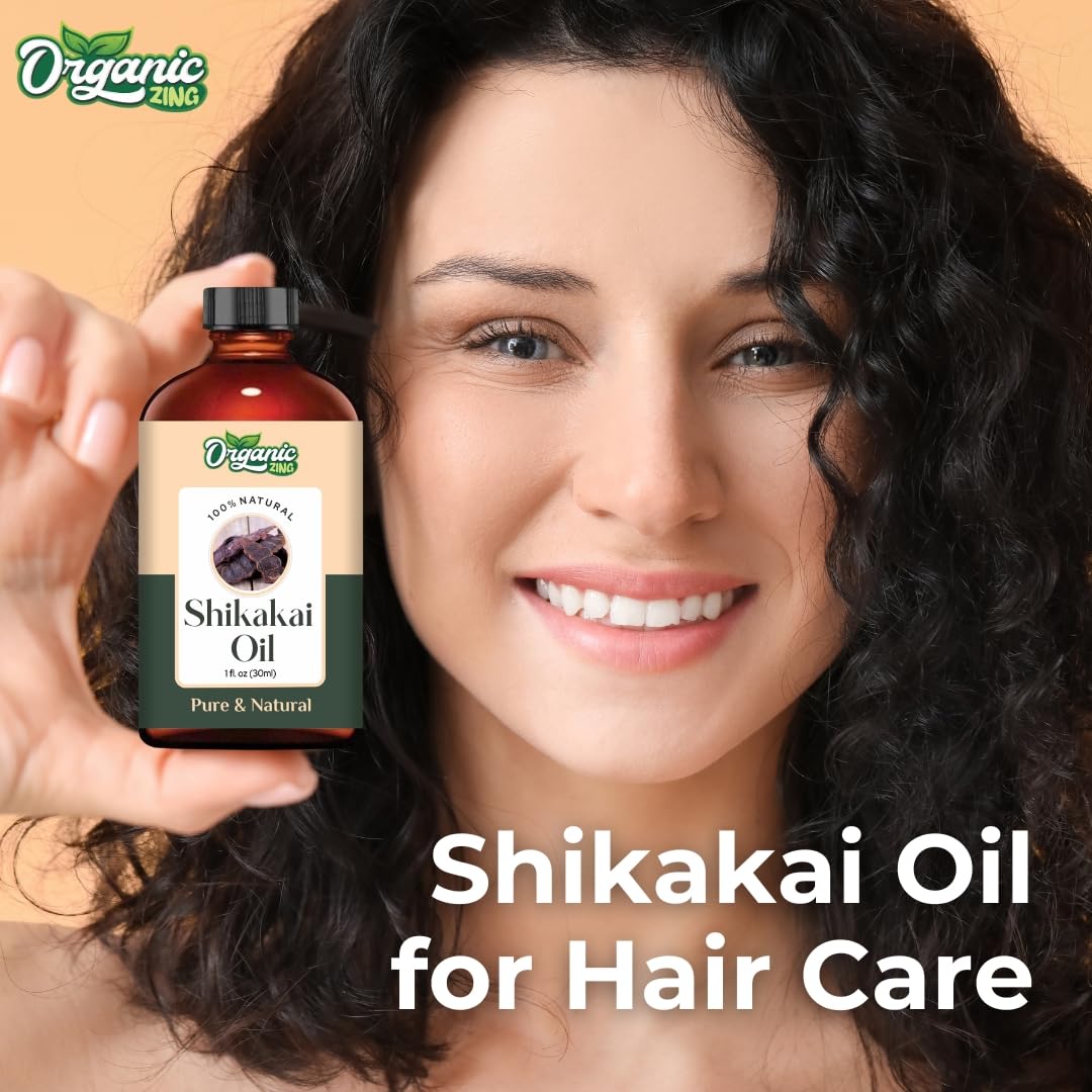 Organic Zing Shikakai (Acacia concinna) Oil | Pure & Natural Essential Oil for Haircare & Massage