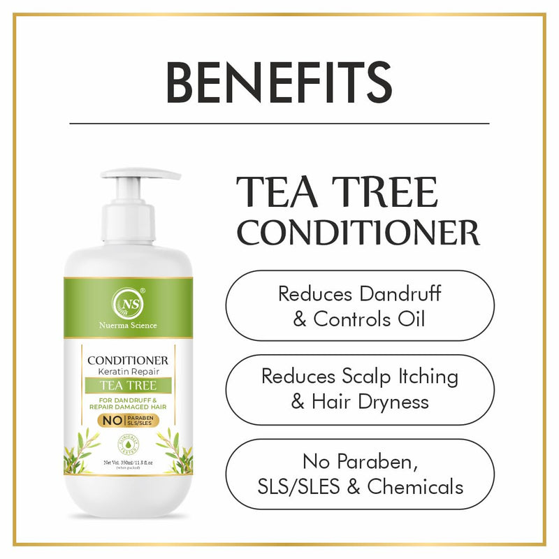 Nuerma Science Keratin Repair Tea Tree Hair Conditioner for Dandruff & Repair Damaged Hair