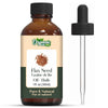 Organic Zing Flax Seed (Linum Usitatissimum) Oil | Pure & Natural Carrier Oil for Skincare, Hair Care & Massage
