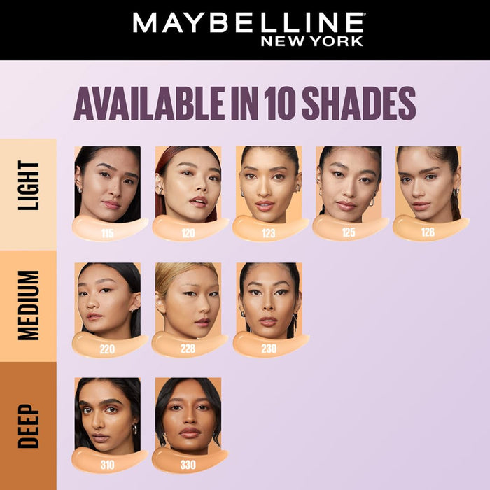 Maybelline New York Super Stay Lumi Matte Liquid Foundation, 30 HR Long Lasting yet Lightweight, 228, 35ml