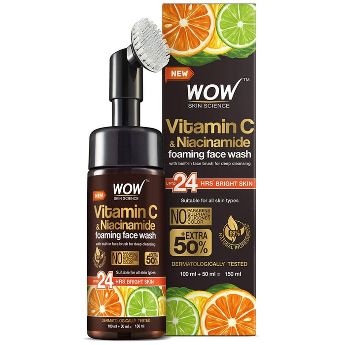 Wow Skin Science Vitamin C & Niacinamide Brightening Foaming Face Wash