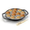 Lifelong Cast Iron Paniyaram Pan 12 Pits | 0.54 L, 2kg | Pre-Seasoned Appam Pan, Unniyappam Chatty, Paddu Maker | Large Non-Toxic Cookware, Non-Stick & Teflon Free, Durable for Easy Cooking & Cleaning